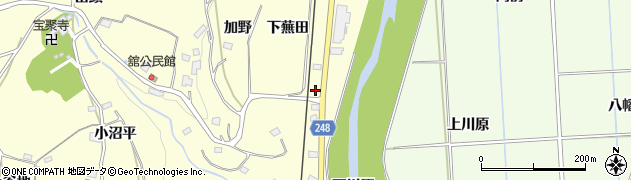 福島県いわき市小川町西小川（下蕪田）周辺の地図