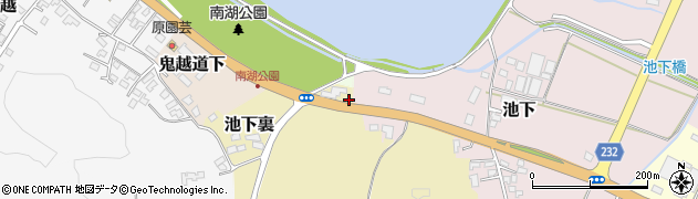 福島県白河市池下裏周辺の地図