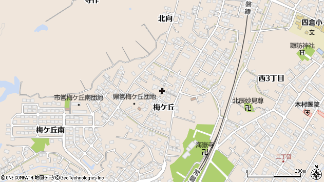 〒979-0201 福島県いわき市四倉町の地図