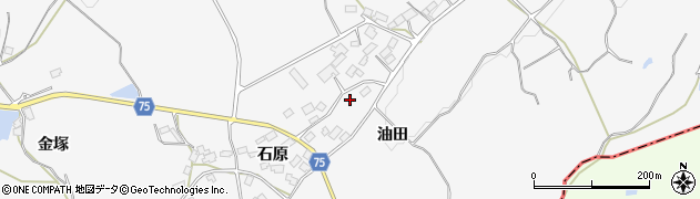 福島県白河市東下野出島（石原）周辺の地図
