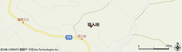 福島県石川町（石川郡）南山形（羽入田）周辺の地図