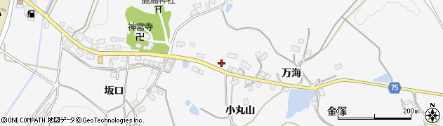 福島県白河市東下野出島（大森）周辺の地図