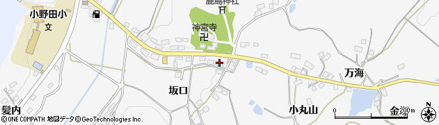 福島県白河市東下野出島（新坂口）周辺の地図