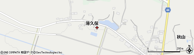 福島県白河市東釜子薄久保120周辺の地図