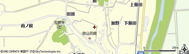 福島県いわき市小川町西小川（館）周辺の地図
