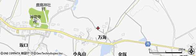 福島県白河市東下野出島（万海）周辺の地図