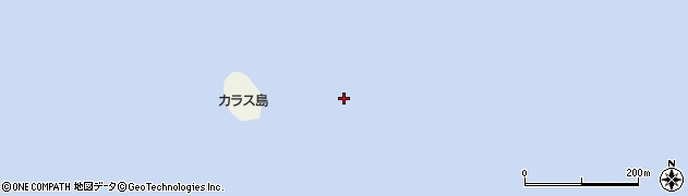 カラス島周辺の地図