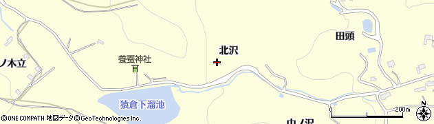 福島県いわき市小川町西小川（北沢）周辺の地図
