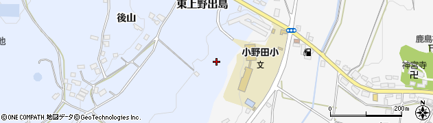 福島県白河市東上野出島（髭内）周辺の地図
