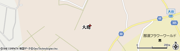 栃木県那須郡那須町大島周辺の地図