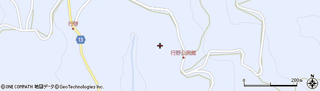 新潟県上越市安塚区行野周辺の地図