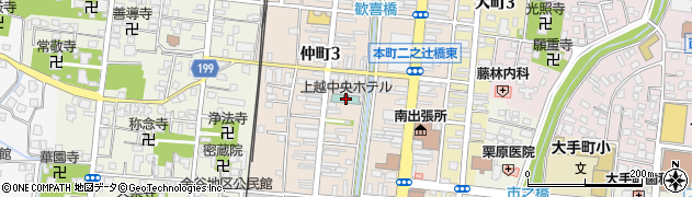 上越中央ホテル周辺の地図