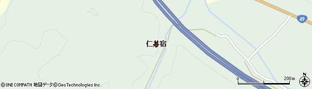 福島県いわき市三和町合戸（仁井宿）周辺の地図