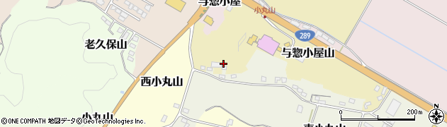 福島県白河市与惣小屋山周辺の地図