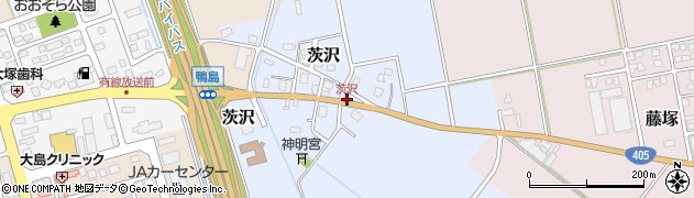 茨沢周辺の地図