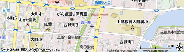新潟県上越市西城町周辺の地図