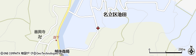 新潟県上越市名立区池田周辺の地図