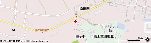 福島県白河市東深仁井田原田向周辺の地図