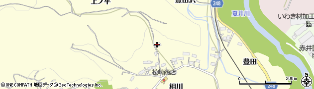 福島県いわき市小川町西小川（上ノ平）周辺の地図
