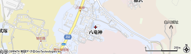 福島県白河市八竜神周辺の地図