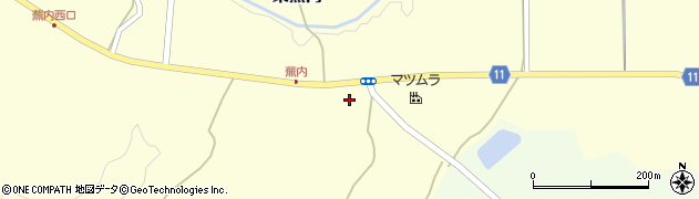 福島県白河市東蕪内新屋敷周辺の地図