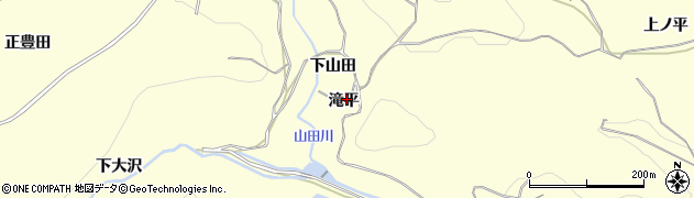 福島県いわき市小川町西小川（滝平）周辺の地図
