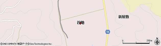 福島県石川町（石川郡）谷地周辺の地図