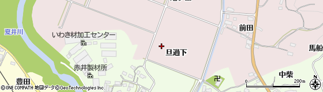 福島県いわき市小川町関場（旦過下）周辺の地図