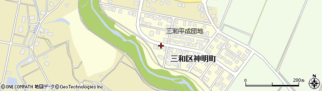 新潟県上越市三和区神明町周辺の地図