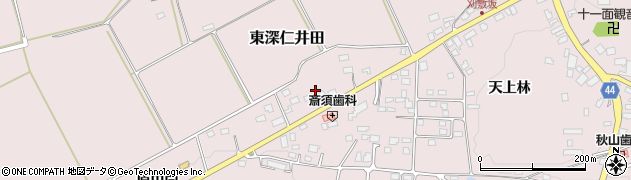 福島県白河市東深仁井田（道山下）周辺の地図