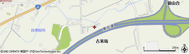 福島県西郷村（西白河郡）小田倉（古米坂）周辺の地図