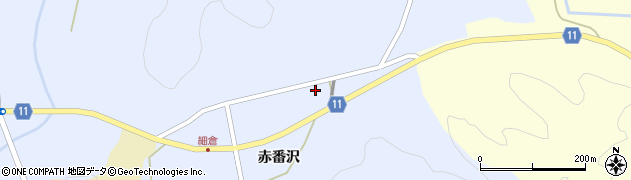 福島県白河市借宿（尾柄沢）周辺の地図