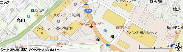 ショッピングセンター入口周辺の地図