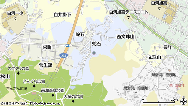 〒961-0804 福島県白河市蛇石の地図