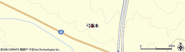 福島県いわき市三和町渡戸（弓張木）周辺の地図