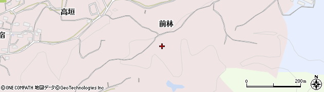 福島県いわき市小川町関場（前林）周辺の地図