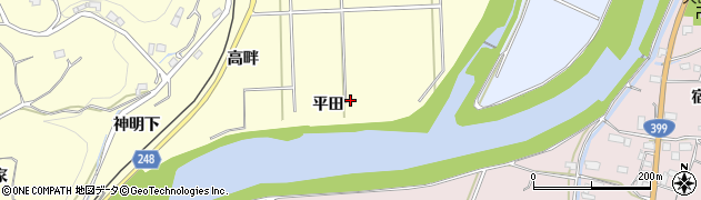 福島県いわき市小川町西小川（平田）周辺の地図