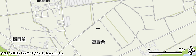福島県白河市大高野台周辺の地図