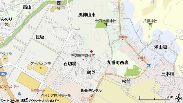 〒961-0865 福島県白河市花見坂の地図