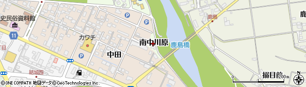 福島県白河市南中川原周辺の地図
