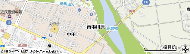 中田自治会館周辺の地図