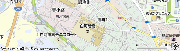 福島県立白河旭高等学校　職員室周辺の地図