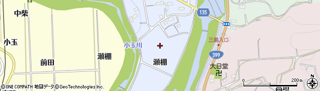 福島県いわき市小川町三島（瀬棚）周辺の地図