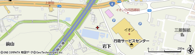 福島県西郷村（西白河郡）小田倉（岩下）周辺の地図