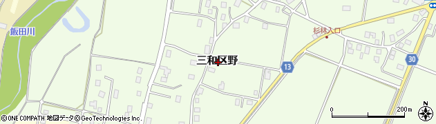 新潟県上越市三和区野周辺の地図