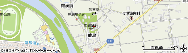 福島県白河市大鹿島5周辺の地図