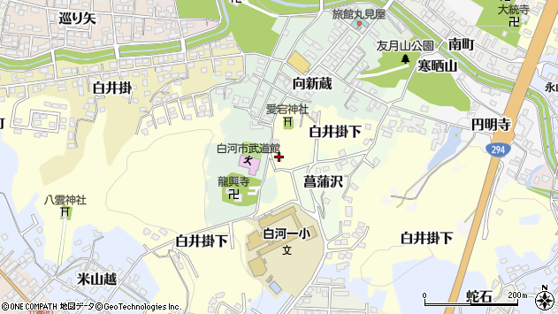〒961-0923 福島県白河市白井掛下の地図