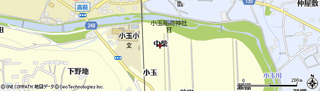 福島県いわき市小川町西小川中柴周辺の地図