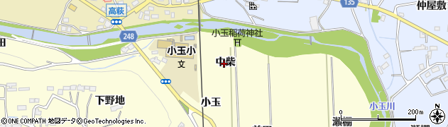 福島県いわき市小川町西小川（中柴）周辺の地図