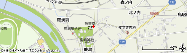 福島県白河市大鹿島3周辺の地図